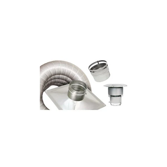 5 in. x 40 ft. 316Ti Stainless Steel Chimney Liner Kit with Appliance Insert Connector