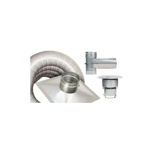 7 in. x 40 ft. 316Ti Stainless Steel Chimney Liner Kit with Tee Connector