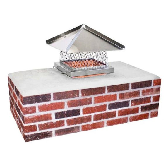 Bolt On Single Flue Stainless Steel Chimney Cap with Designer Lid